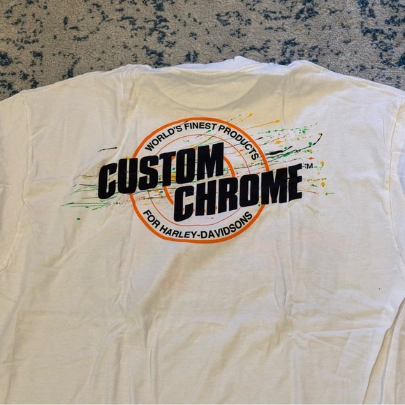 Vintage single stitch 1993 Custom Chrome Motorcycle T shirt X Large Hanes - Picture 9 of 9